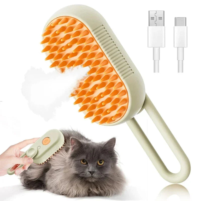 Cepillo para Gatos, Removedor de Pelo, Cepillo de Vapor Eléctrico, Guante de Limpieza para Perros, Elimina el Pelo Suelto, Accesorios para Gatos
